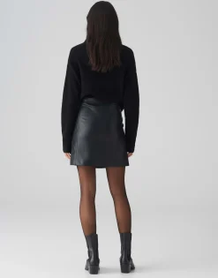 Leren Rok Relvina Edgy Zwart Online Bestellen*OPUS Best