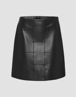 Leren Rok Romela Zwart Online Bestellen*OPUS Outlet