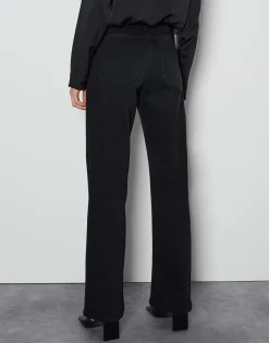 Long Flared Jeans Carie Line Zwart Online Bestellen*OPUS Discount