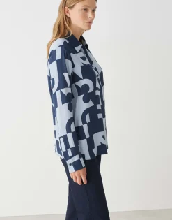 Overhemdblouse Falkina Bold Blauw Online Bestellen*OPUS Sale