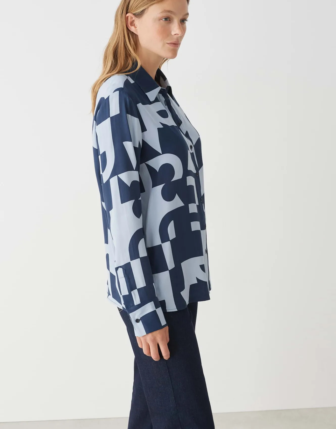 Overhemdblouse Falkina Bold Blauw Online Bestellen*OPUS Sale