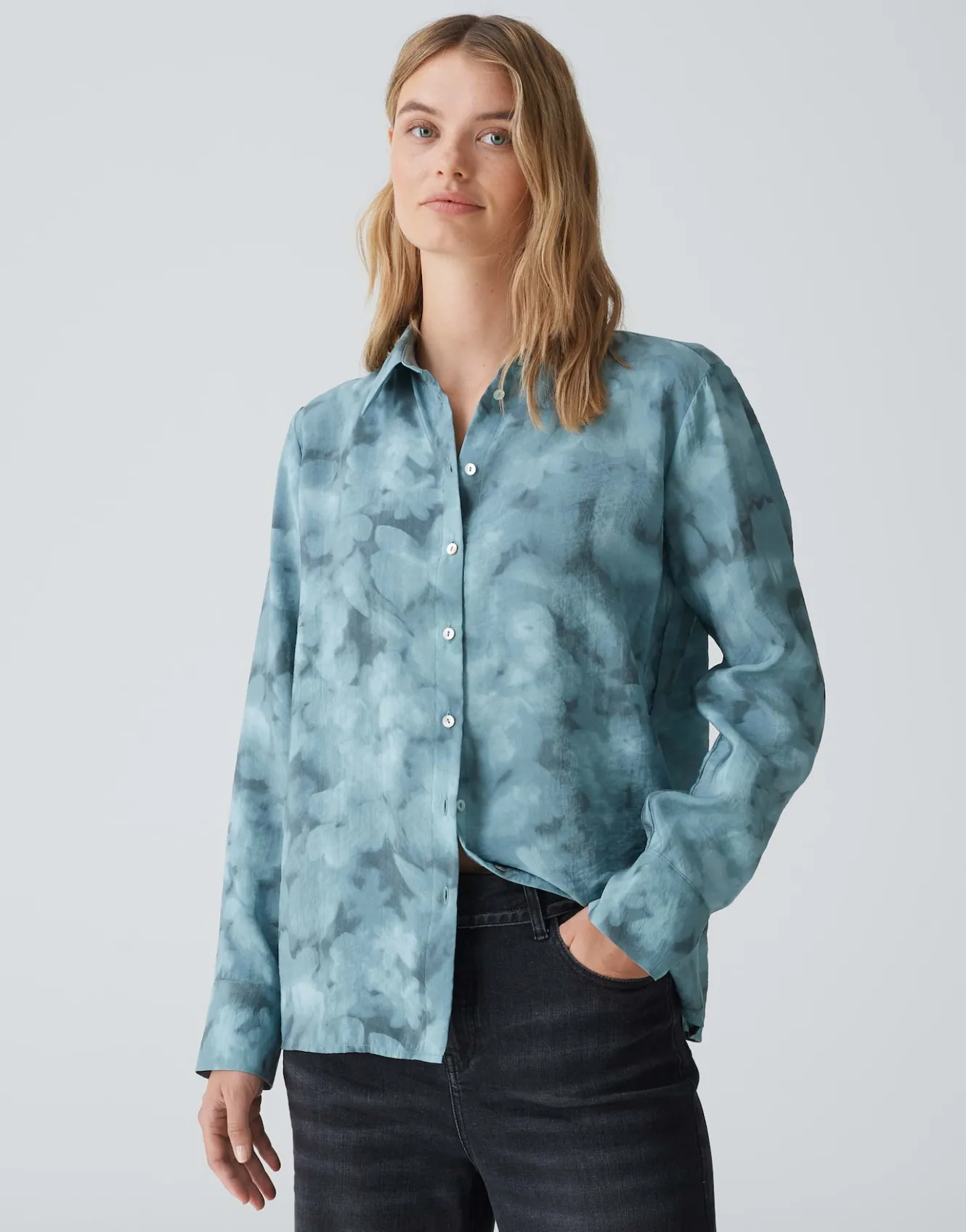 Overhemdblouse Falkina Faded Blauw Online Bestellen*OPUS New