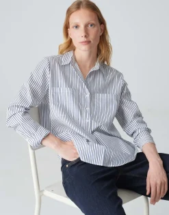 Overhemdblouse Fanile Blauw Online Bestellen*OPUS Best Sale