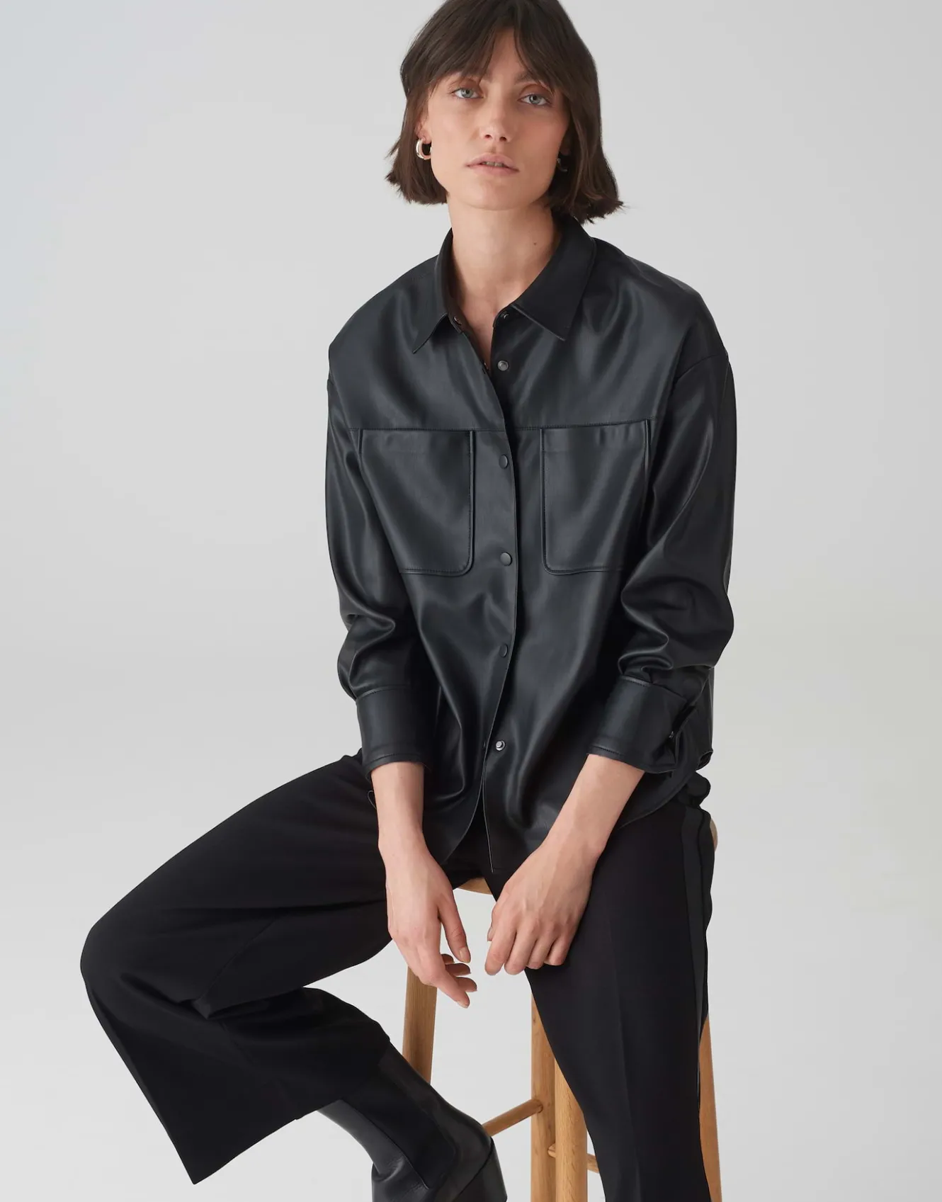 Overhemdblouse Firius Zwart Online Bestellen*OPUS Best Sale