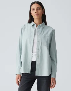 Overhemdblouse Flanella Blauw Online Bestellen*OPUS Best