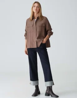 Overhemdblouse Flara Bruin Online Bestellen*OPUS Flash Sale