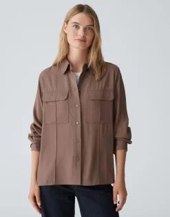 Overhemdblouse Flara Bruin Online Bestellen*OPUS Flash Sale