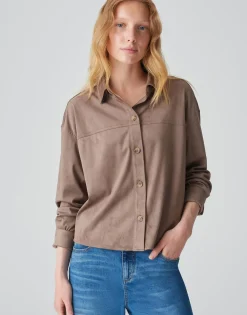 Overhemdblouse Fontega Bruin Online Bestellen*OPUS Store