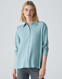 Overhemdblouse Fuhla Blauw Online Bestellen*OPUS Store