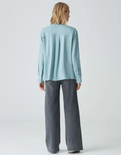 Overhemdblouse Fuhla Blauw Online Bestellen*OPUS Store