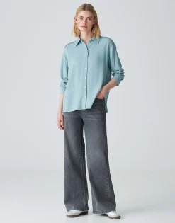 Overhemdblouse Fuhla Blauw Online Bestellen*OPUS Store