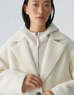 Oversized Mantel Hannie Wit Online Bestellen*OPUS Best Sale