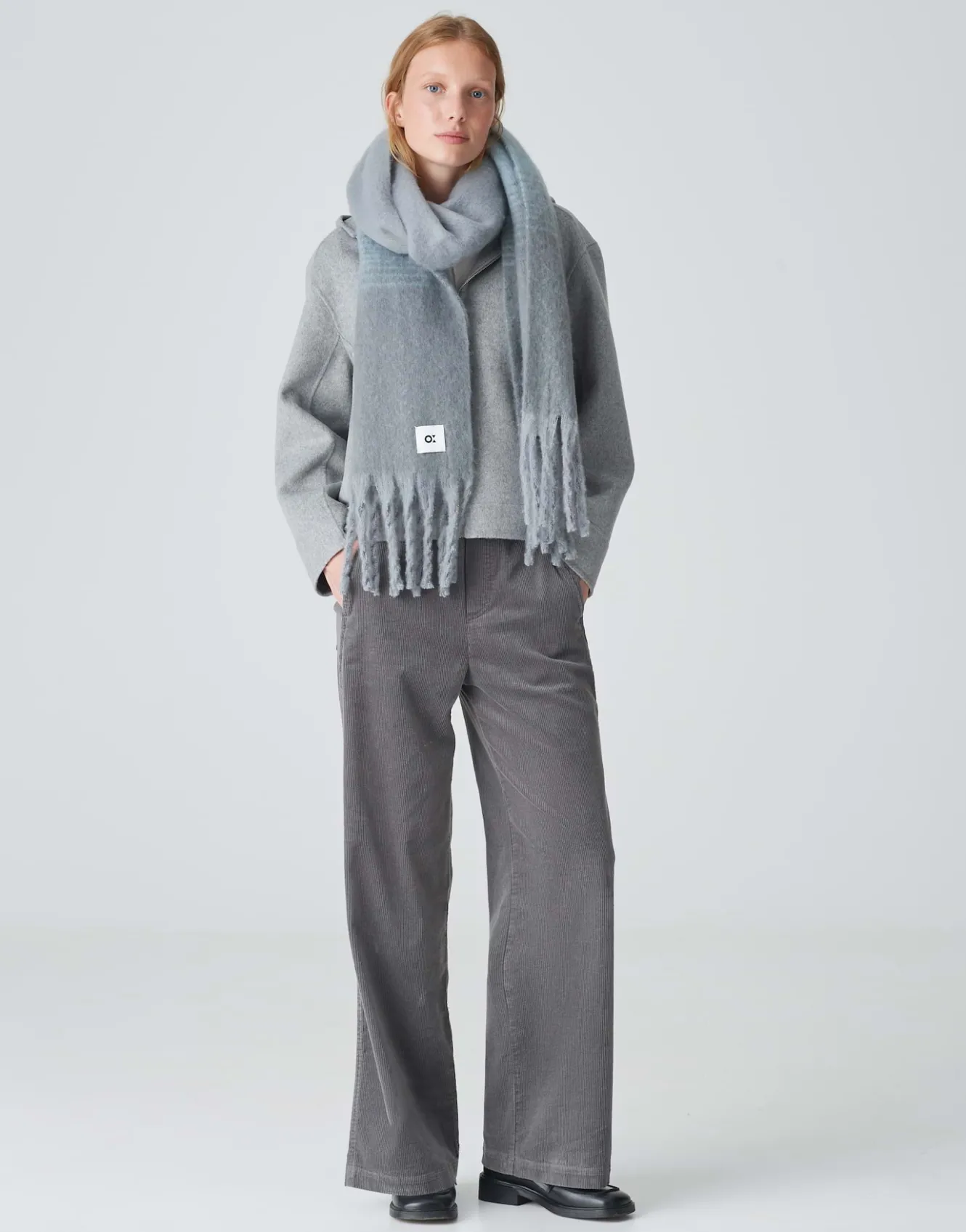 Oversized Sjaal Amovi Scarf Grijs Online Bestellen*OPUS Sale