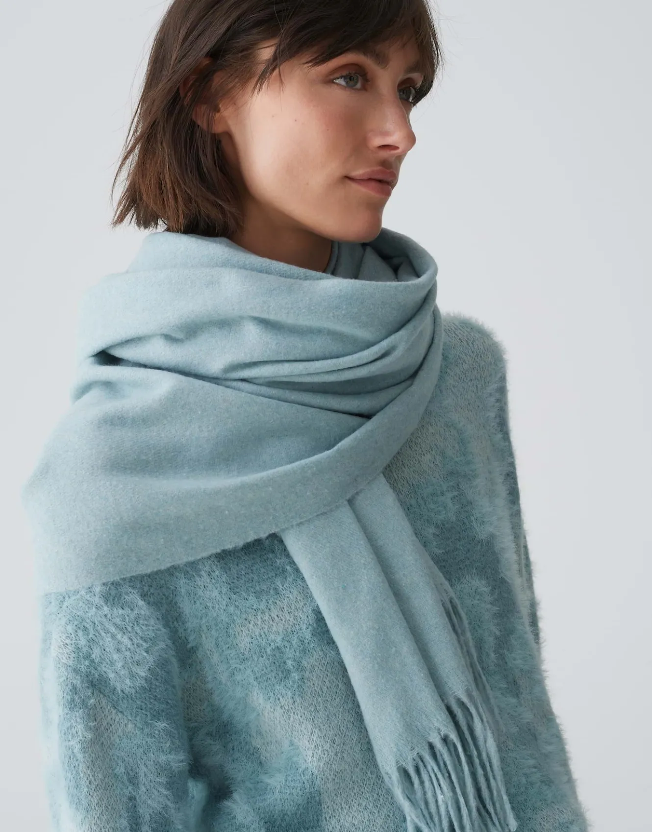 Oversized Sjaal Anell Scarf Blauw Online Bestellen*OPUS Clearance