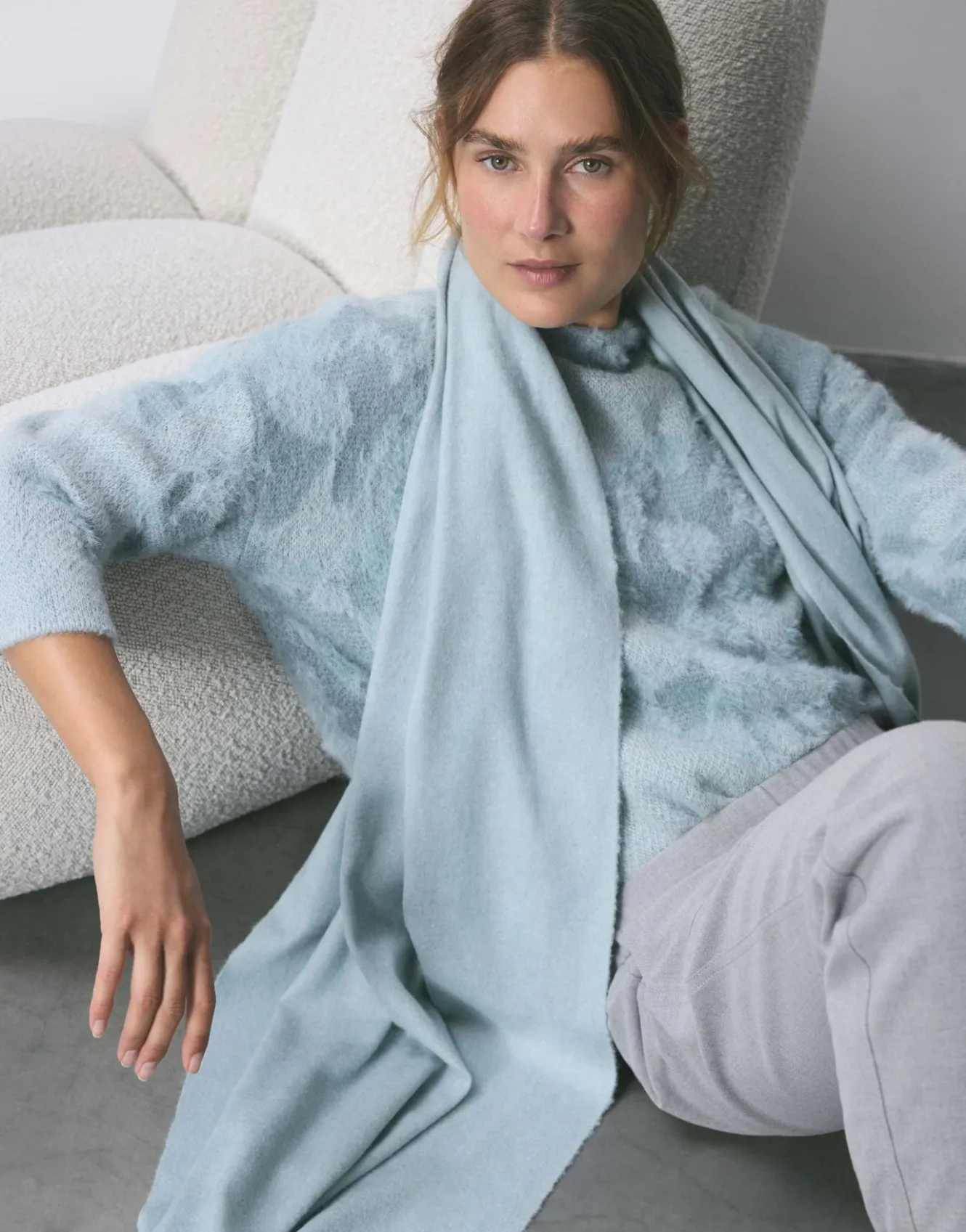 Oversized Sjaal Anell Scarf Blauw Online Bestellen*OPUS Clearance