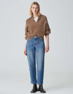 Oversized Trui Posson Bruin Online Bestellen*OPUS Fashion