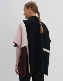 Poncho Basteina Cape Zwart Online Bestellen*OPUS Cheap