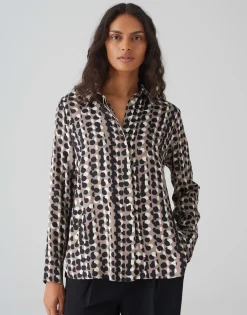 Satijnen Blouse Fosmo Bruin Online Bestellen*OPUS Shop
