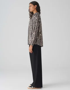 Satijnen Blouse Fosmo Bruin Online Bestellen*OPUS Shop