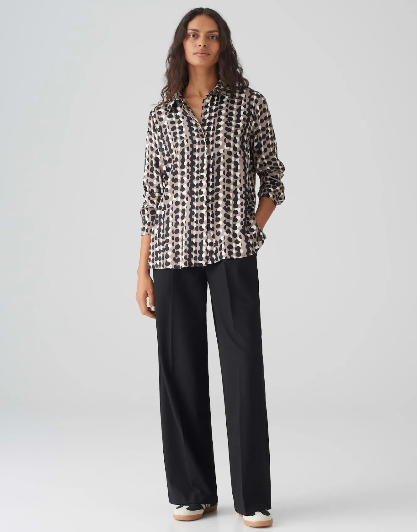 Satijnen Blouse Fosmo Bruin Online Bestellen*OPUS Shop