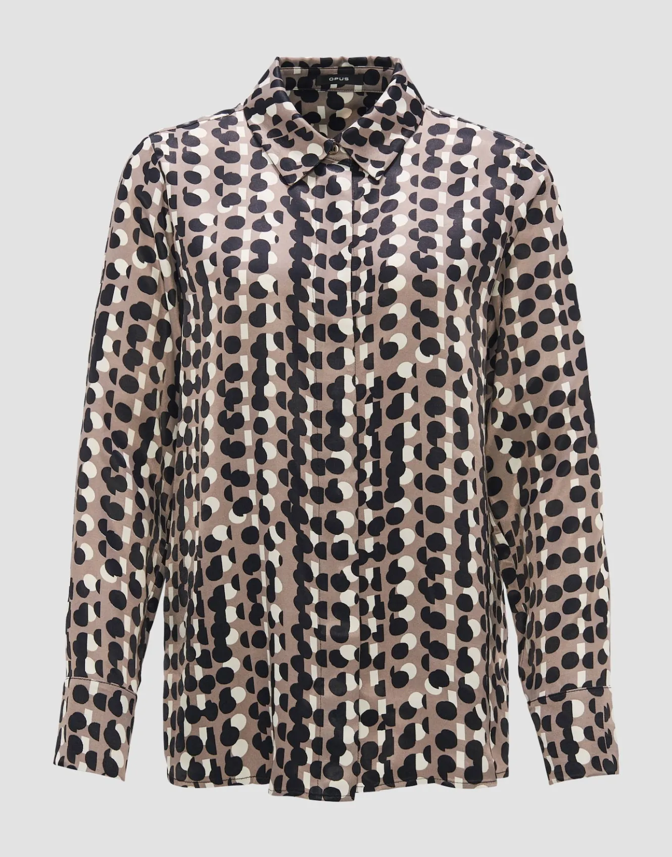Satijnen Blouse Fosmo Bruin Online Bestellen*OPUS Shop