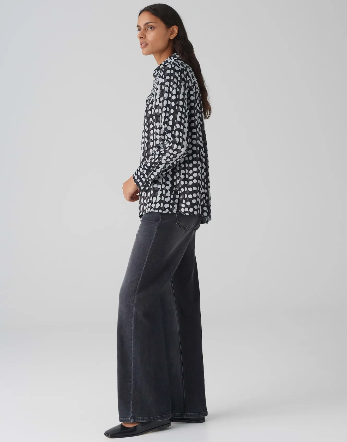Satijnen Blouse Fosmo Zwart Online Bestellen*OPUS Shop