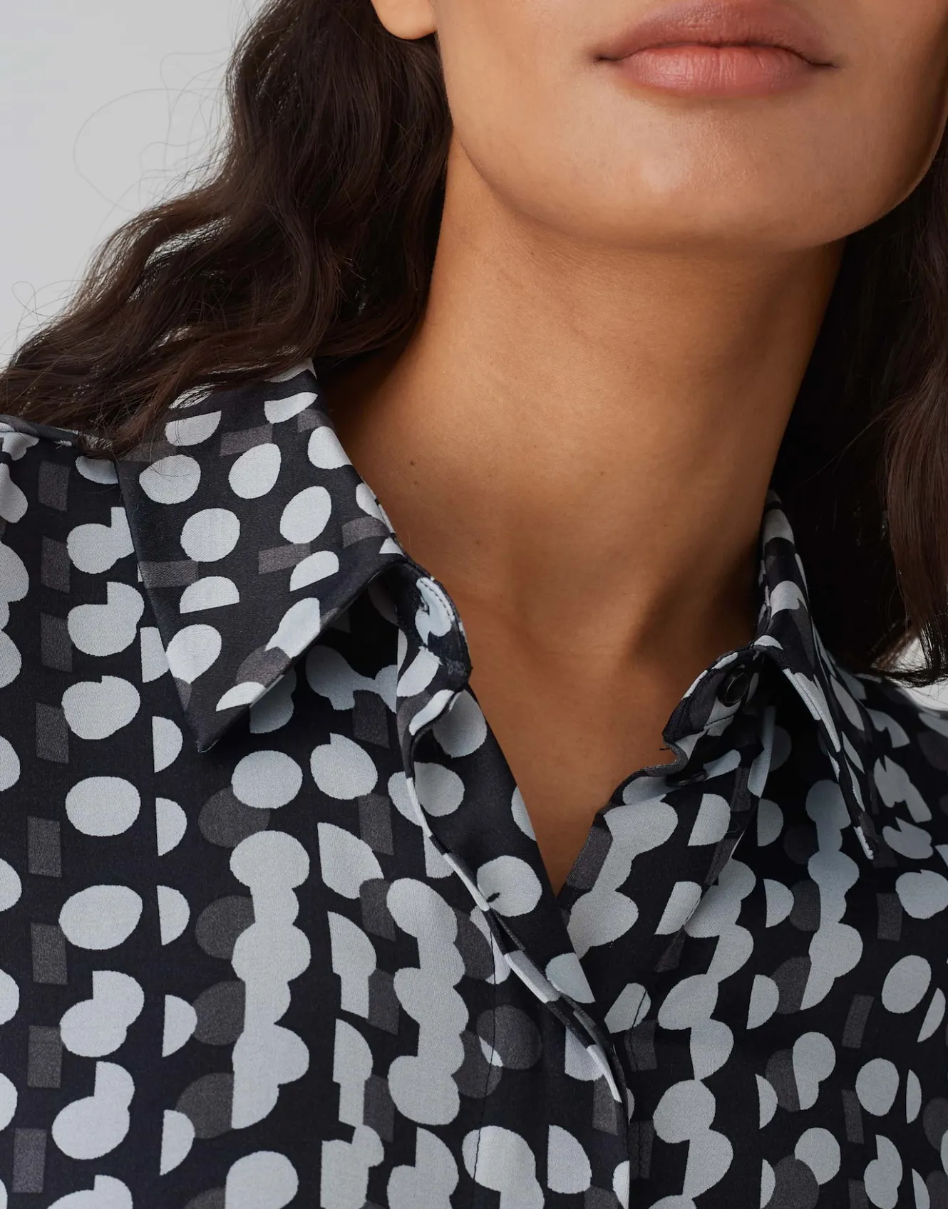 Satijnen Blouse Fosmo Zwart Online Bestellen*OPUS Shop
