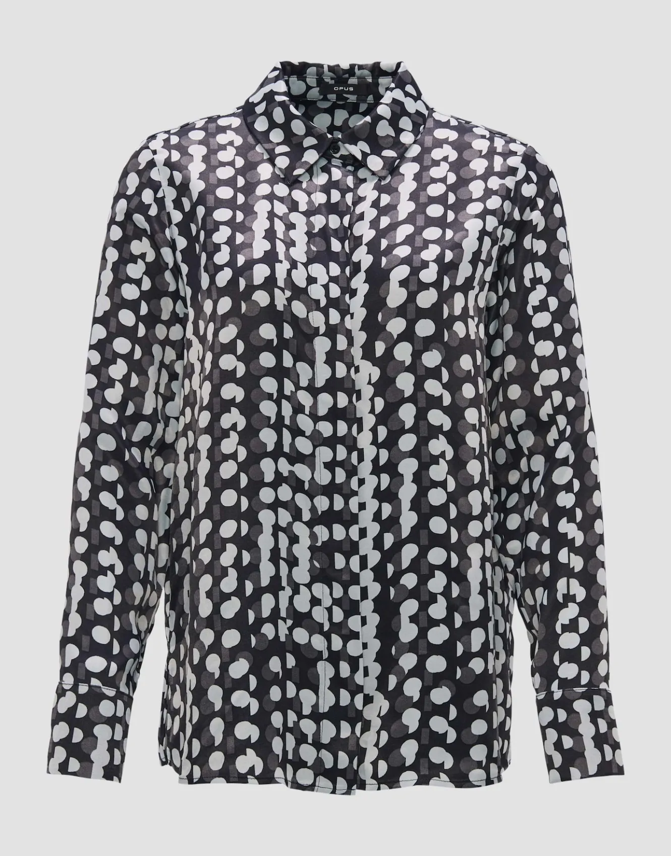 Satijnen Blouse Fosmo Zwart Online Bestellen*OPUS Shop