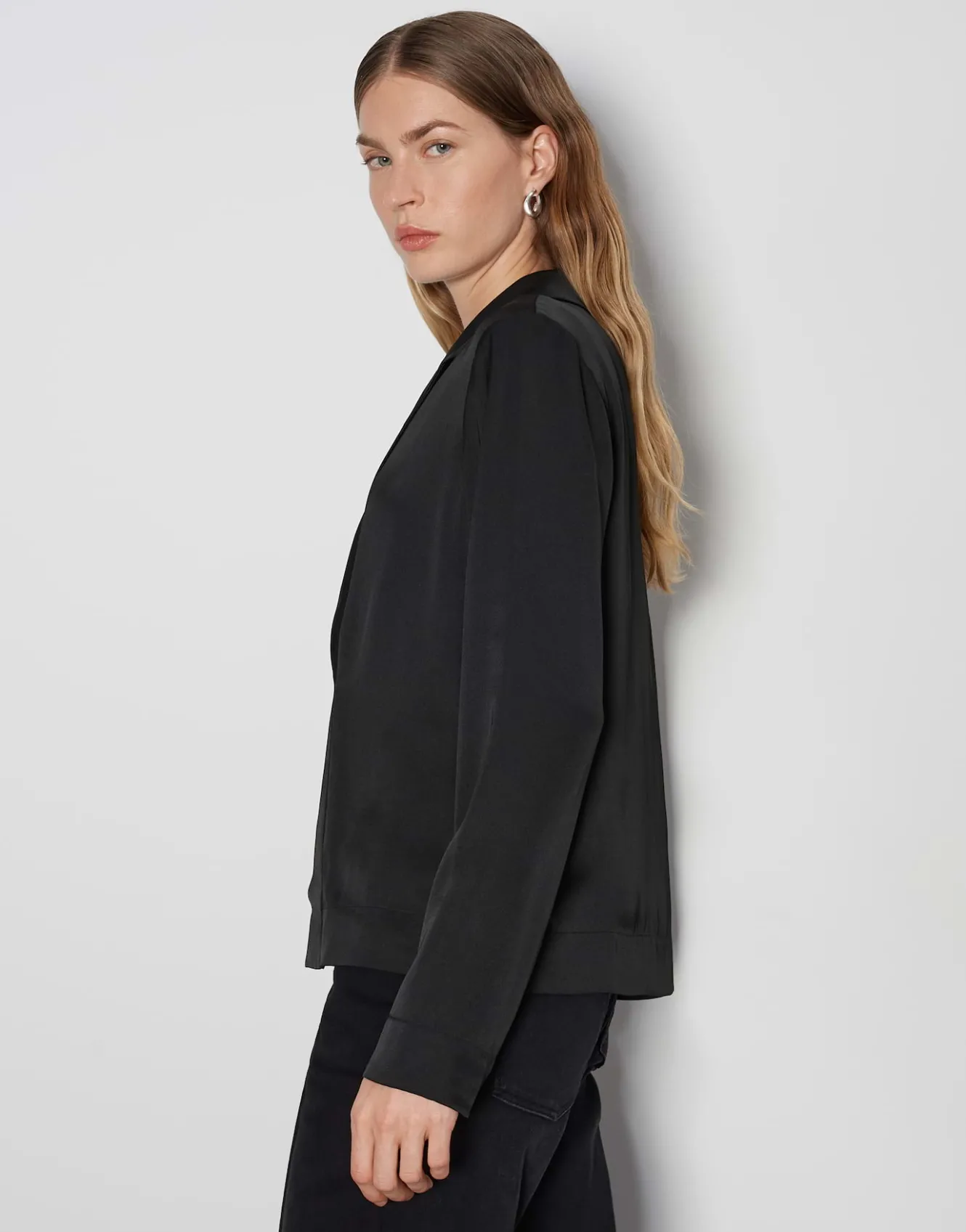 Satijnen Blouse Zariana Zwart Online Bestellen*OPUS Best Sale