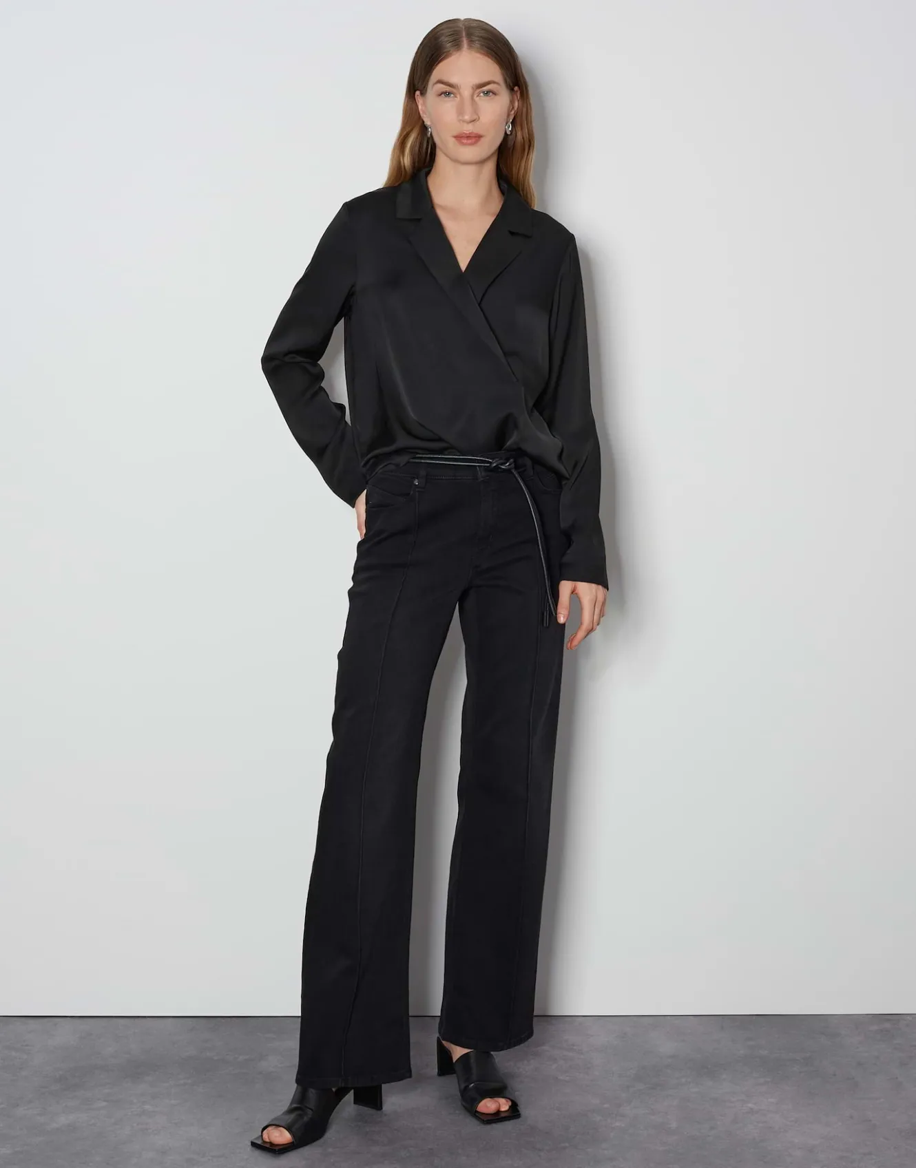 Satijnen Blouse Zariana Zwart Online Bestellen*OPUS Best Sale