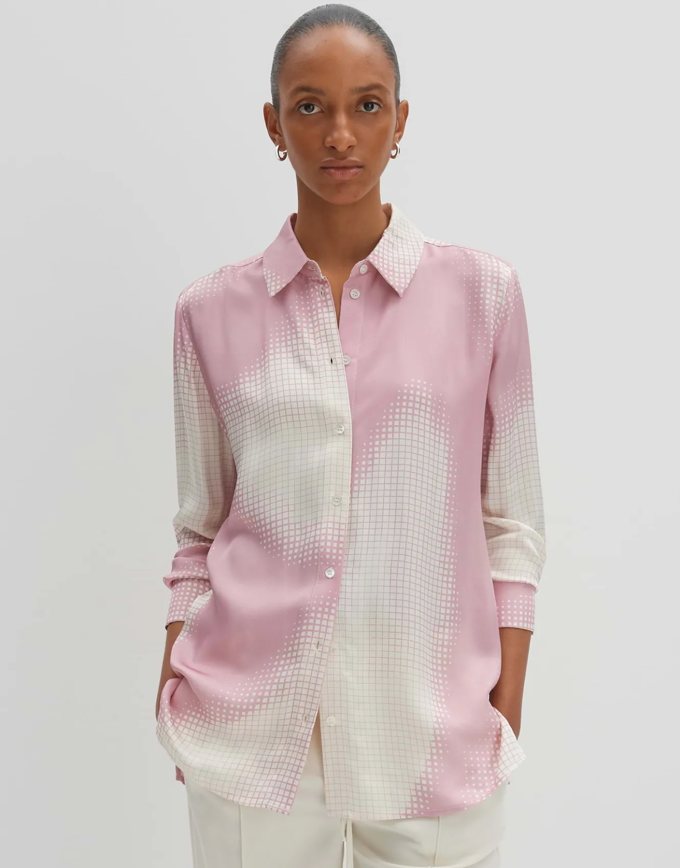 Satijnen Blouse Zisakia Roze Online Bestellen*OPUS Fashion