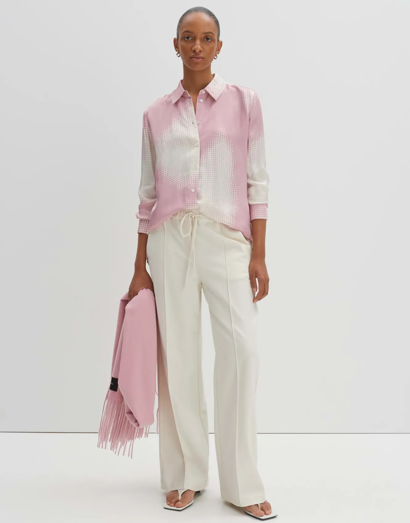 Satijnen Blouse Zisakia Roze Online Bestellen*OPUS Fashion