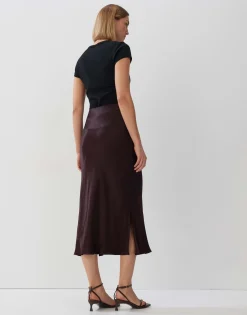 Satijnen Rok Odini Uni Paars Online Bestellen*OPUS Store