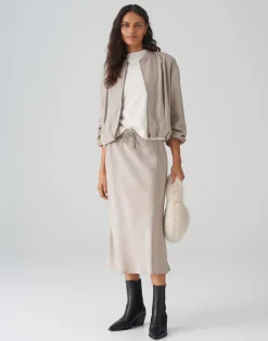 Satijnen Rok Rawi Bruin Online Bestellen*OPUS Flash Sale