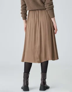 Satijnen Rok Rinkelle Bruin Online Bestellen*OPUS Hot