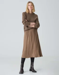 Satijnen Rok Rinkelle Bruin Online Bestellen*OPUS Hot