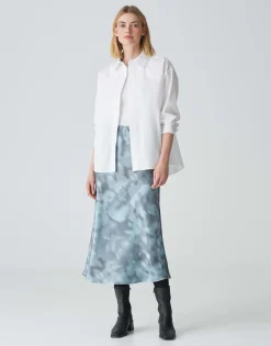 Satijnen Rok Runaba Blauw Online Bestellen*OPUS Discount