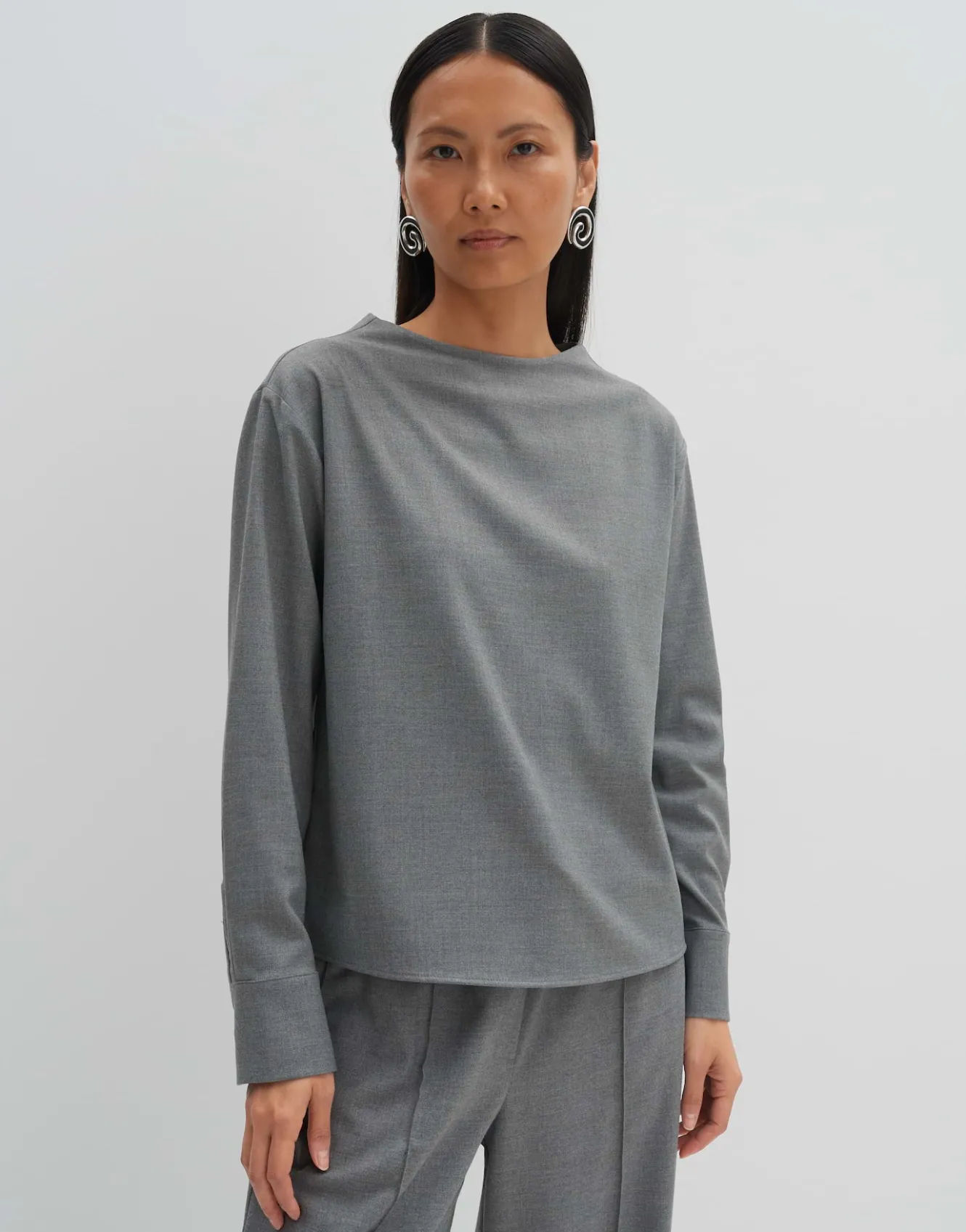 Shirtblouse Zalene Grijs Online Bestellen*OPUS Shop