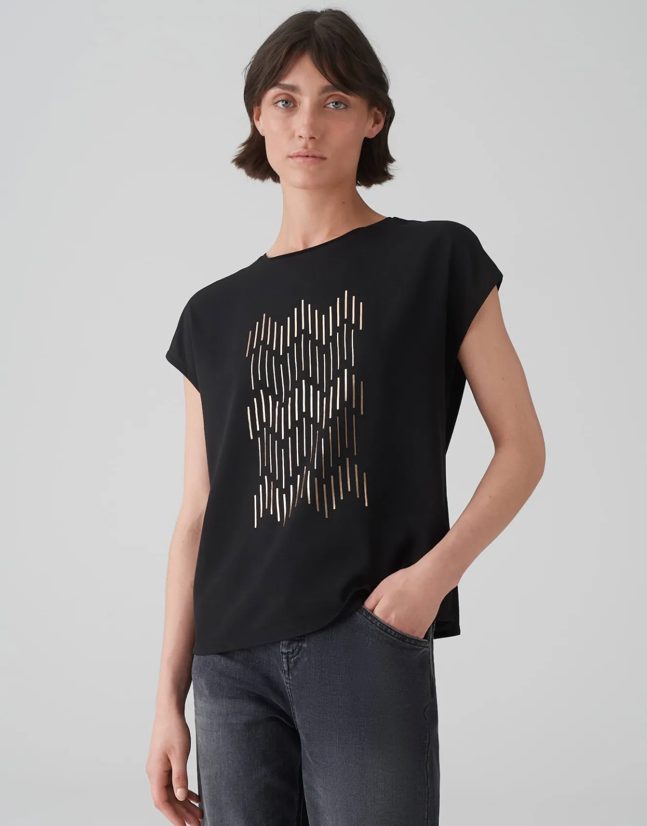 Shirt Met Print Setro Print Zwart Online Bestellen*OPUS Hot