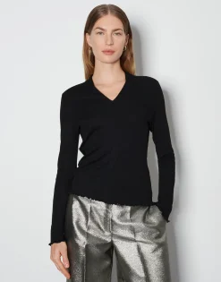 Shirt Met V-hals Kalya Zwart Online Bestellen*OPUS Discount