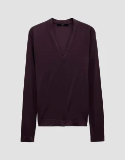 Shirt Met V-hals Kemara Rood Online Bestellen*OPUS Cheap
