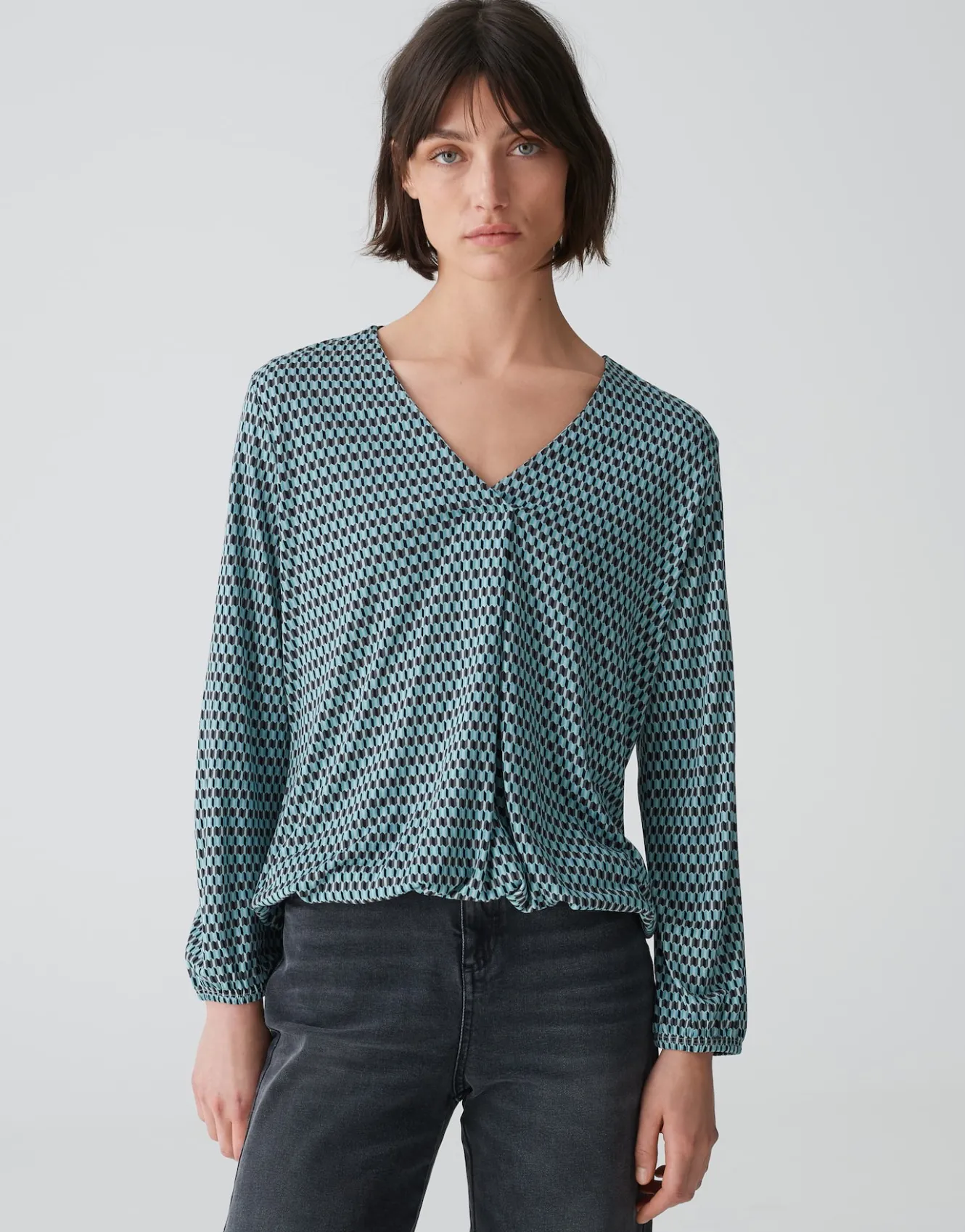 Shirt Met V-hals Sannah Tradition Blauw Online Bestellen*OPUS New