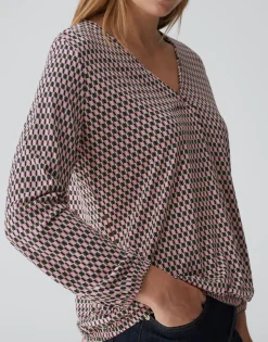 Shirt Met V-hals Sannah Tradition Roze Online Bestellen*OPUS Sale