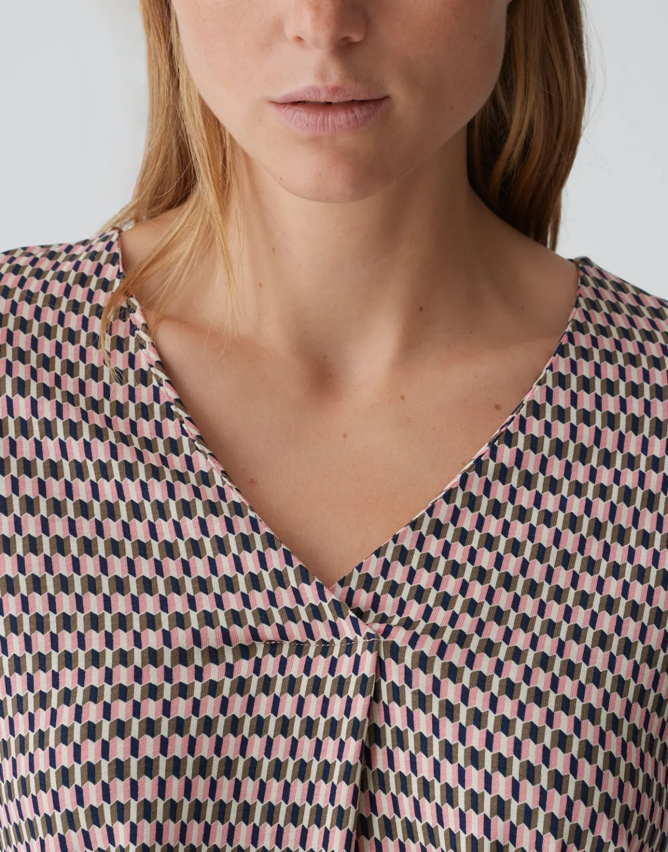 Shirt Met V-hals Sannah Tradition Roze Online Bestellen*OPUS Sale
