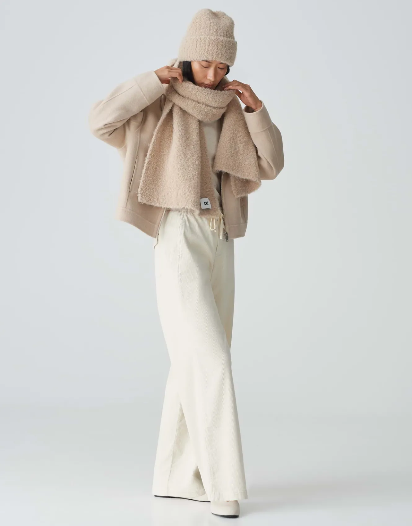 Sjaal Apedita Scarf Beige Online Bestellen*OPUS Best Sale