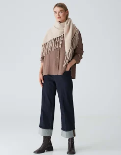 Sjaal Awaro Scarf Beige Online Bestellen*OPUS New