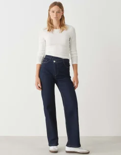 Wide Leg Jeans Marli Crisscross Blauw Online Bestellen*OPUS Best