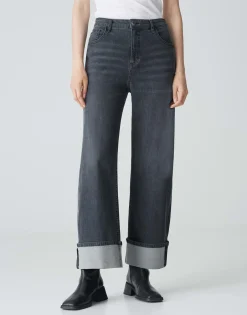 Wide Leg Jeans Marli Turn Up Grijs Online Bestellen*OPUS Sale