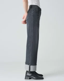 Wide Leg Jeans Marli Turn Up Grijs Online Bestellen*OPUS Sale