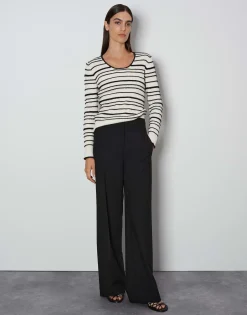 Wide Leg Pants Catsby Detail Zwart Online Bestellen*OPUS Clearance